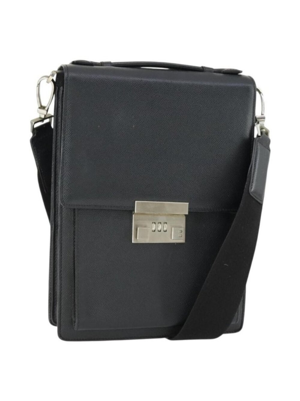 Authentic BALLY Shoulder Bag Leather Black - Picture 1 of 16